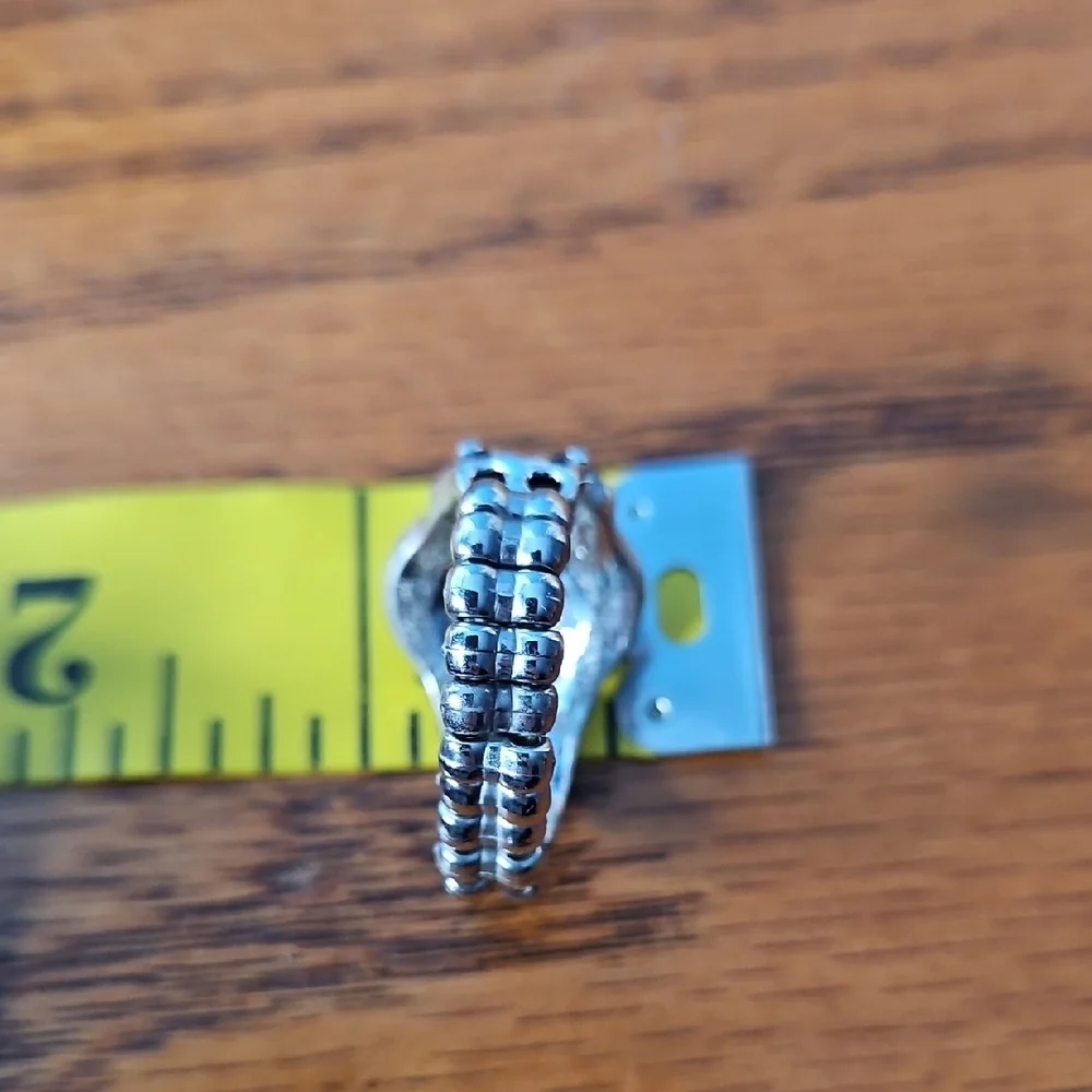 Paparazzi Peacefully Purple And Silver Stretch Band Ring NWOT - Picture 7 of 7